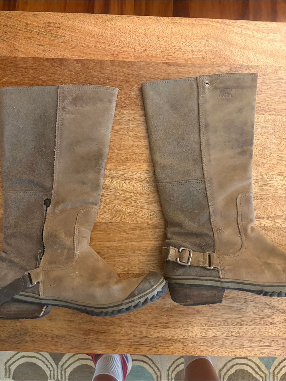 Sorel Tall Riding Boots in Light Brown